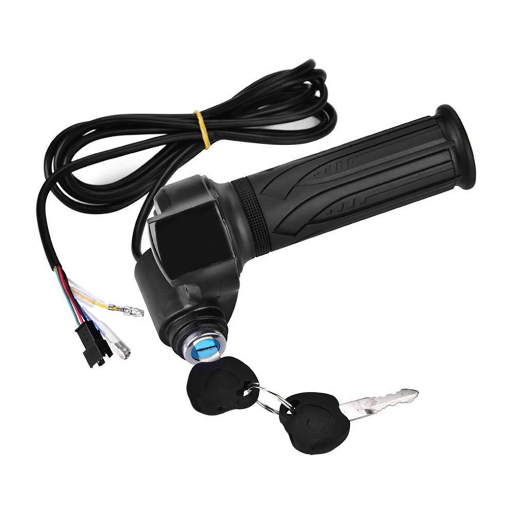 

Electric E-Bike Twist Throttle 24/36/48/60/72V LED Digital Meter Electric Bike Handlebar With Power Switch Bicycle Accessories