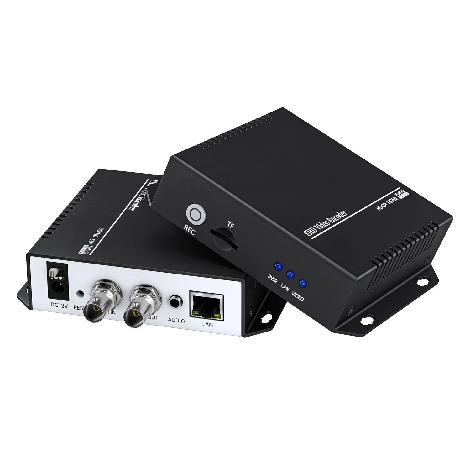 SRT RTMP UDP Low Lantency Transmitter Camera Ip H.265 H.264 SDI Video Capture Box Stream Encoder with Recorder