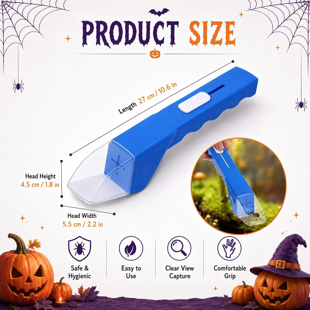 1Pcs Insect Catcher Trap 4 Colors Optional Household Bug Remover Tool