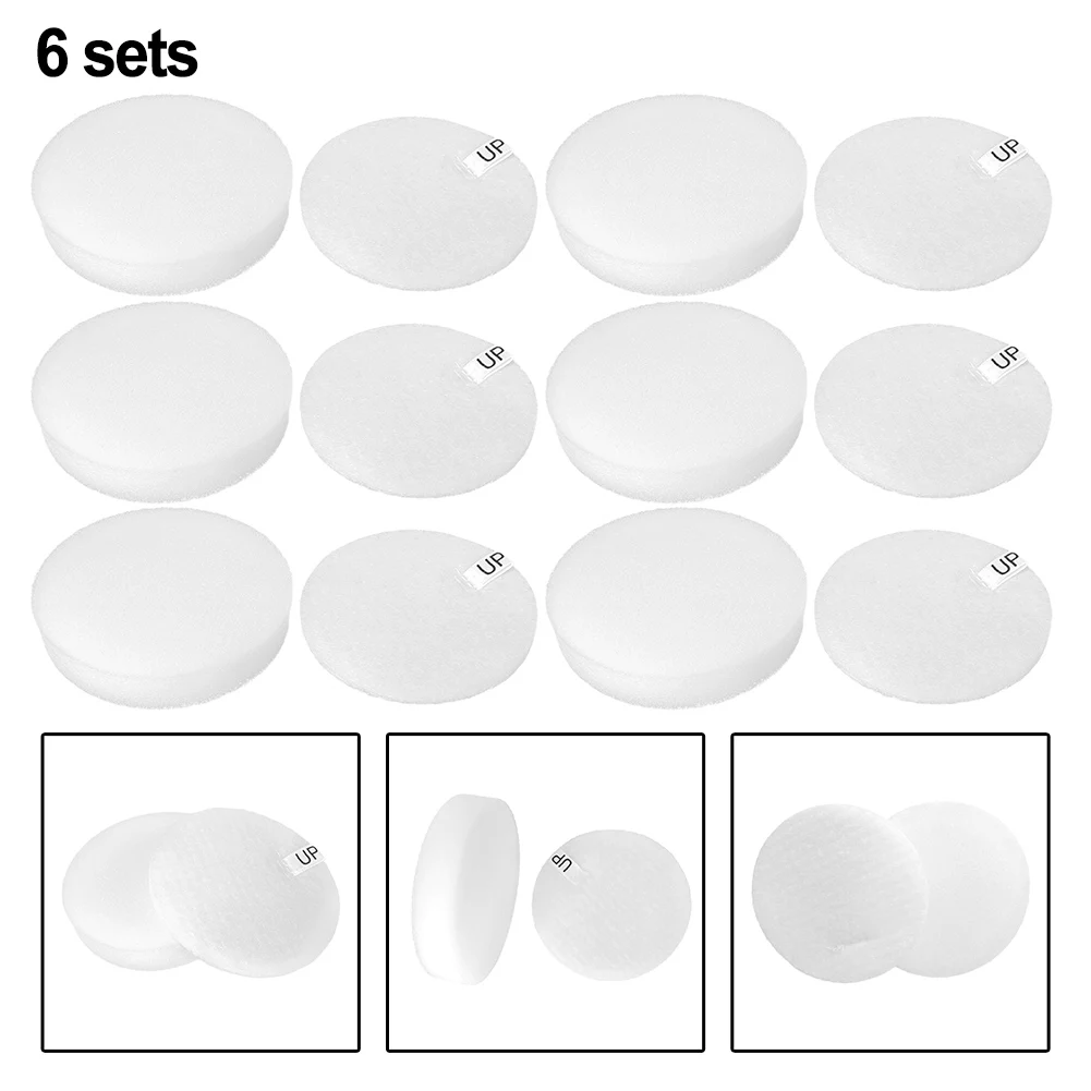 6 Sets Foam Felt Filter Kit for LVAC300 Cordless Vacuum Cleaner Compatible Replacement Pre Motor Filters for Effective Cleaning