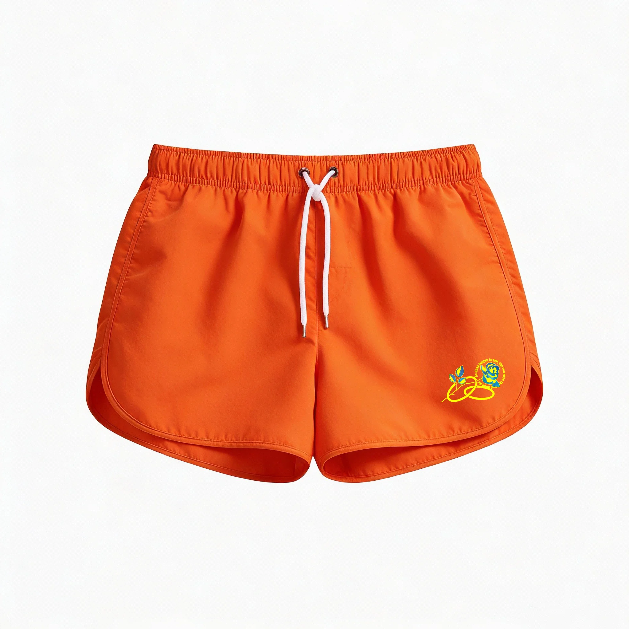 

Fashionable sporty men's shorts, short pants with geometric patterns of roses, women's beach casual shorts