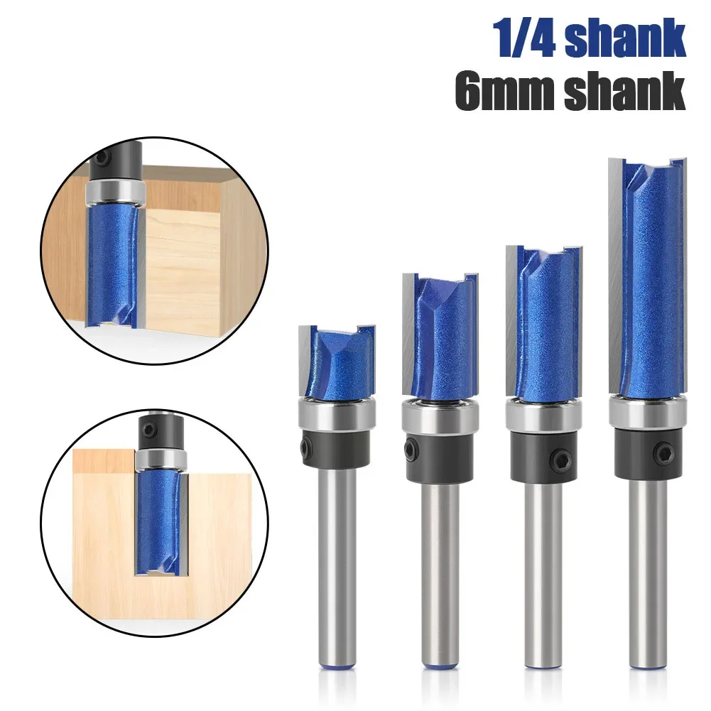 1PC 1/4 6MM Shank Milling Cutter Wood Carving Alloy Center Step Opener Hole Saw Cutter Hinge Boring Round Shank Tungsten Carbide