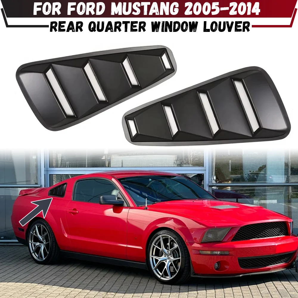 

Rear Quarter Window Louvers Sides Window Splitter Cover Trim For Ford Mustang 2005 2006 2007 2008 2009 2010 2011 2012 2013 2014