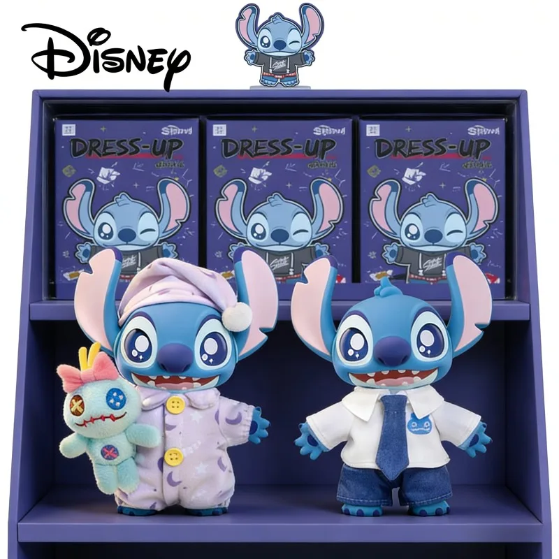 

2026 Официальная плюшевая слепая коробка Disney Stitch, милая игрушка-сюрприз, подарок для девочек, декор для ключей, мягкий брелок для ключей с животными, подвеска для сумки