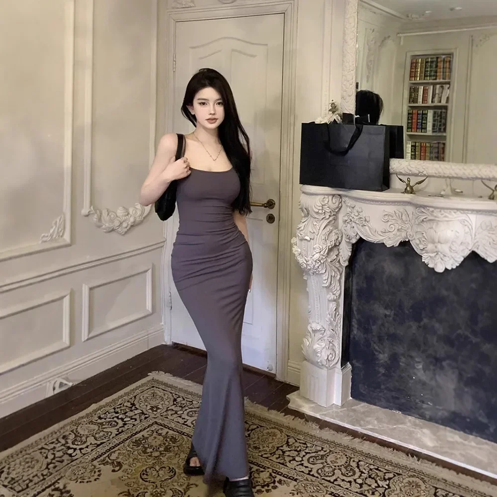 

Strapless Bodycon Dress Women Summer Waist Cinched Mid-Length Inner Wear Mommy Dress Fish Tail Wrap Around Skirt Summer Dress