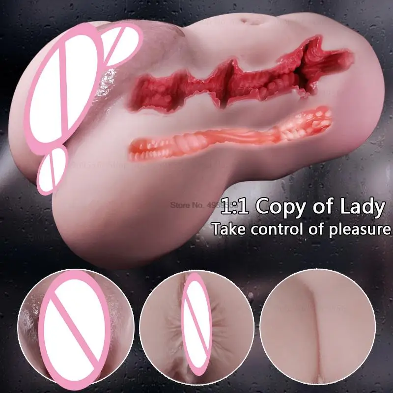 Realistic Canned Pussy 18 Artificial Vagina for Men Male Masturbator Man Masturbation Anal Erotic Toys Gadgets 2 in 1 Sex Doll