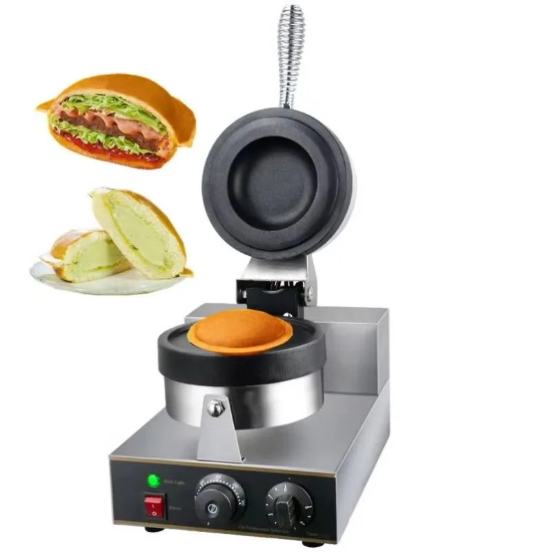 Commercial UFO Burger Shaper Hamburger Maker Heated Toast A Icecream Gelota Panini Gelato Ice Cream Burger Press Machine