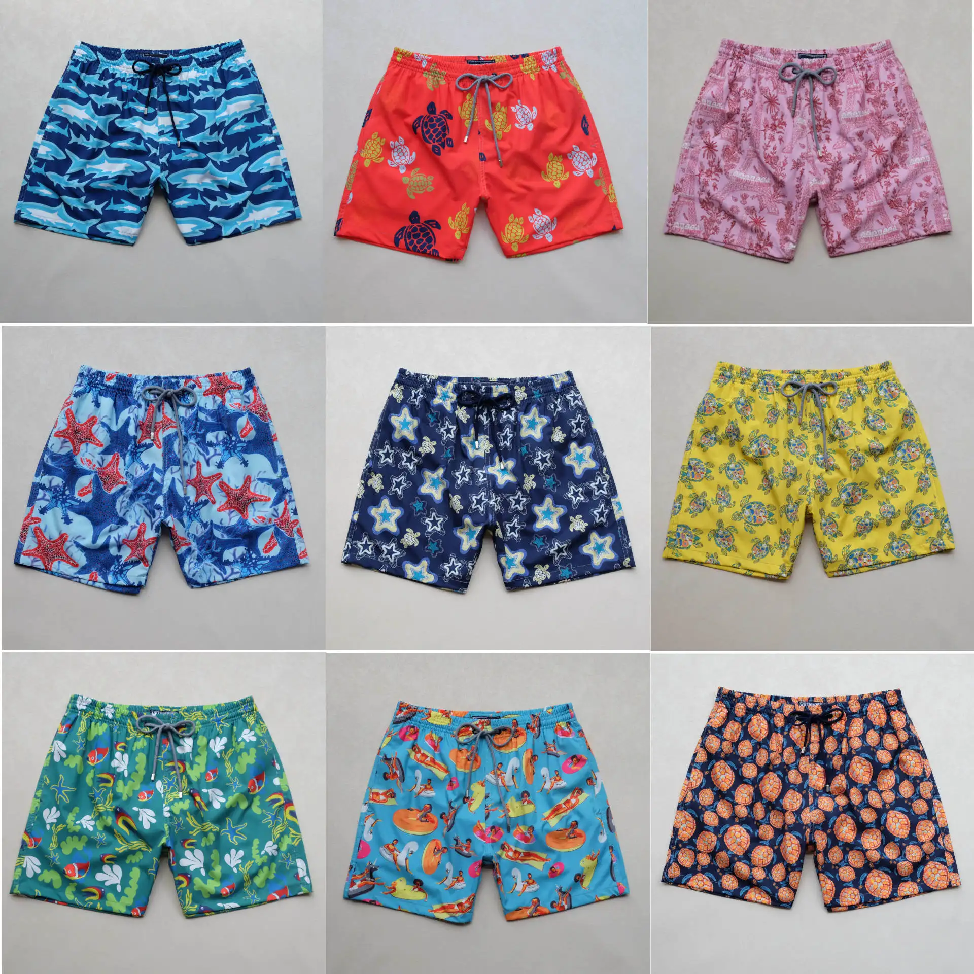 Pantalones cortos de playa para hombre, Bermudas masculinas de secado rápido, transpirables, informales, de verano, 2024