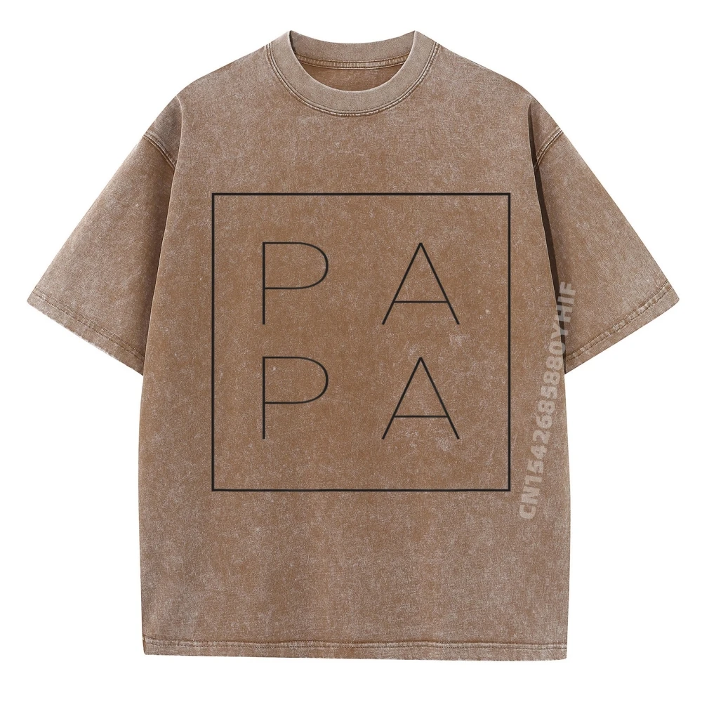 

Father Day For New Dad Him Dada Grandpa Papa Graphic T Shirts Letter Printed Shirts Mens Clothing Soft Washed Shirt