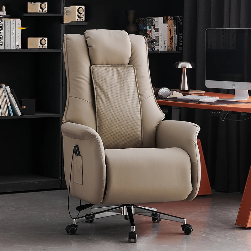 

Modern Luxury Office Chair Salon Vanity Lazy Leather Lightweight Reading Office Chair Rocking Portable Mobilya Home Furniture