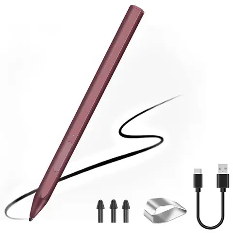 For Hp Envy Spectre Pavilion X360 Computer Multifunctional Convenient Portable Stylus Pen, Claret—AA56