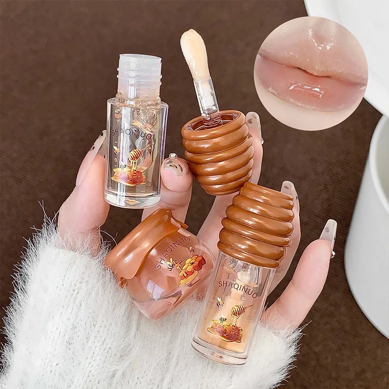 Shaqinuo Honey Moisture Lip Set Lip Oil Moisturizing Nourishing Anti-Cracking Fade Lip Lines Lip Balm Fall Winter Essential Unisex - view 3