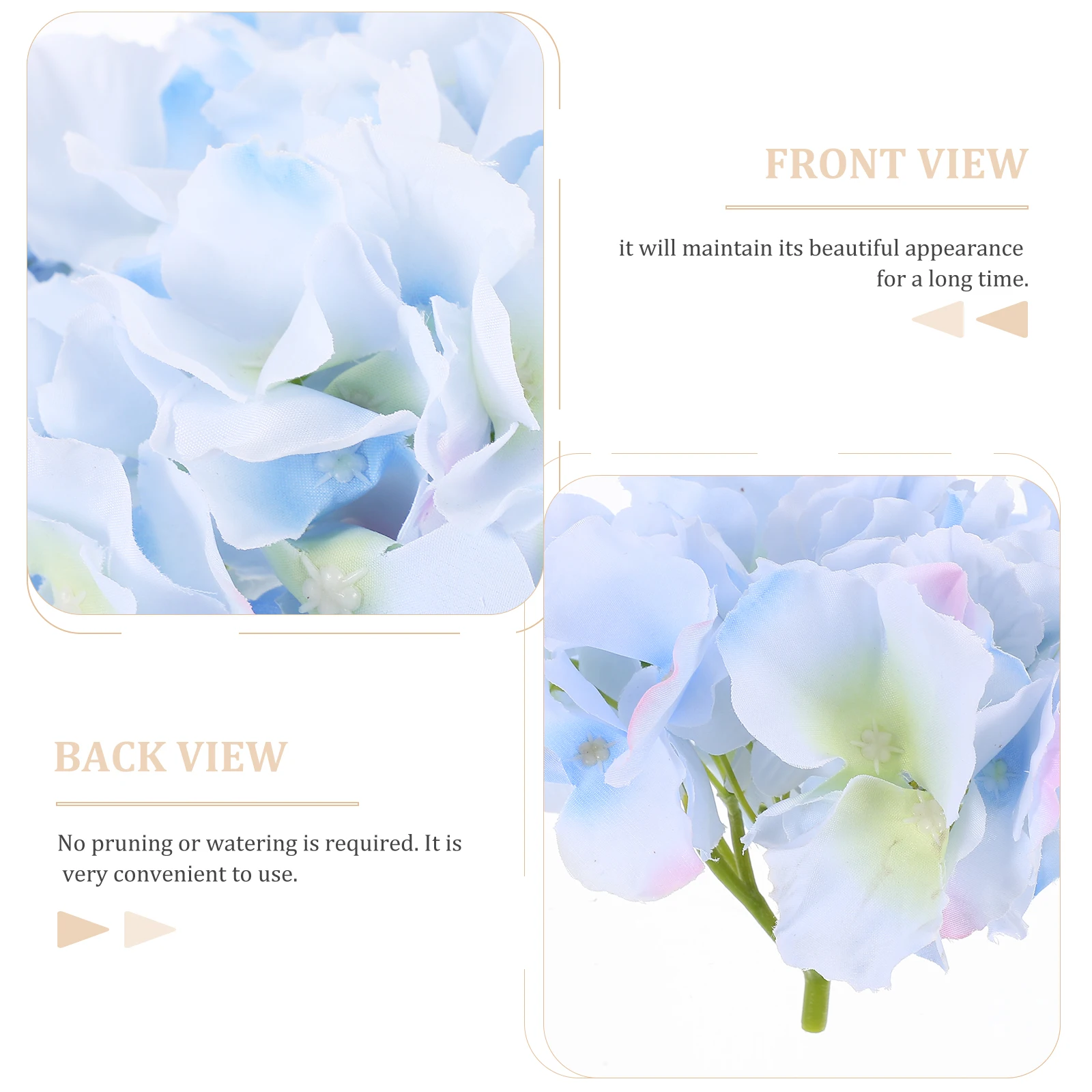 

18 pcs Fake Flowers Decor Flower Heads Blue Artificial Hydrangea Flower Artificial Wedding Decor Fake Flowers Home Office