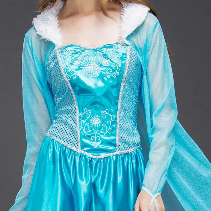 RT01 Snow Elsa Principessa Elsa Abito Adulto Europeo e Americano Halloween Costumi di Scena Cosplay * JK2