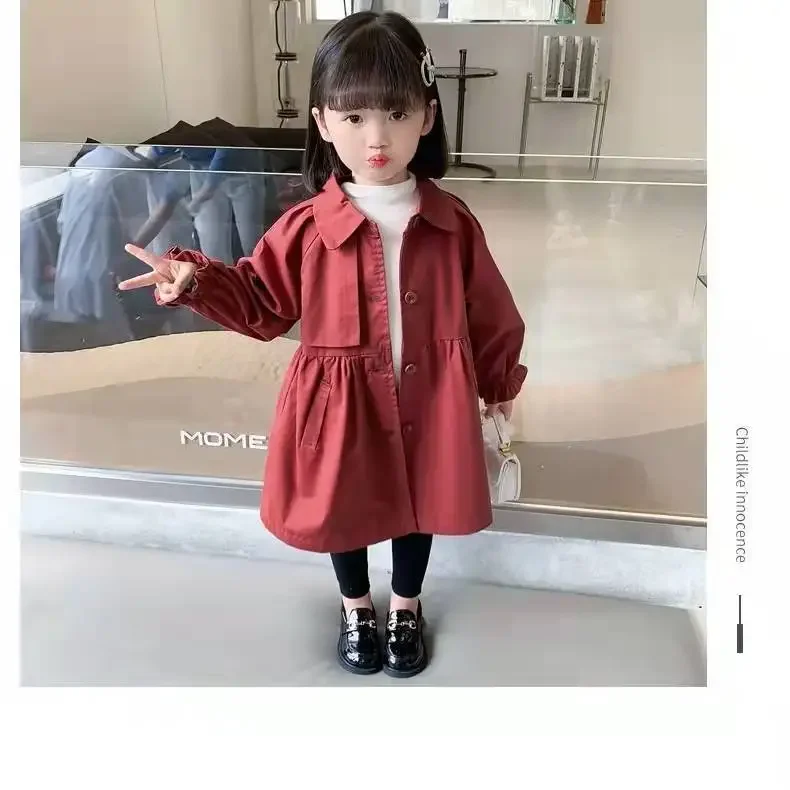 2023 new New Spring summer baby children kids girl casual cotton trench Children\'s clothes