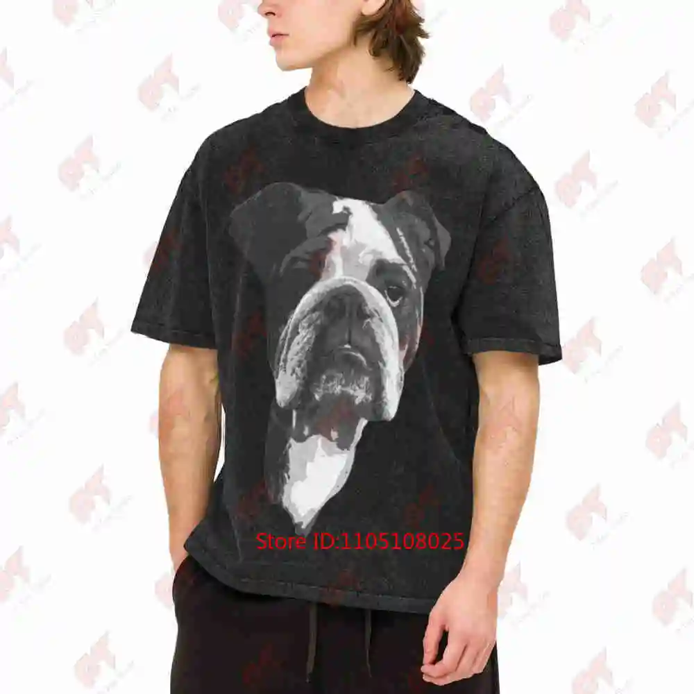 English Bulldog Dog Breed Breeders Pet Club Saying Vintage Washed Tee Pure Cotton T-Shirt