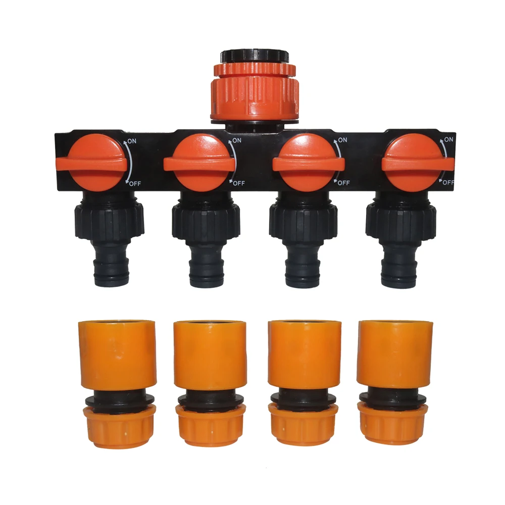 

Комбинированный набор из 5 предметов. Набор переключателей крана. Разветвитель клапана. Разъем для полива 3/4 дюйма. Распределитель. 4-ходовые разветвители для шлангов. Водопровод H.
