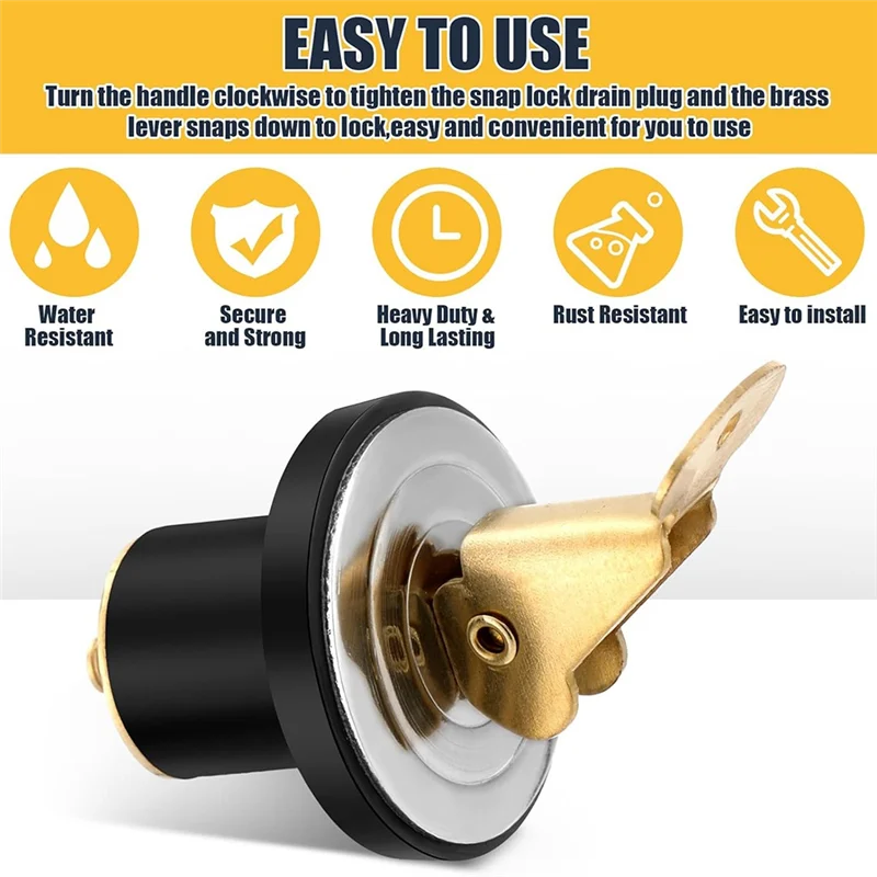 

Сливная пробка Livewell, резиновая защелка, морская расширительная пробка, резиновый защелкивающийся замок для Baitwell Livewell Yacht Kayak Marine