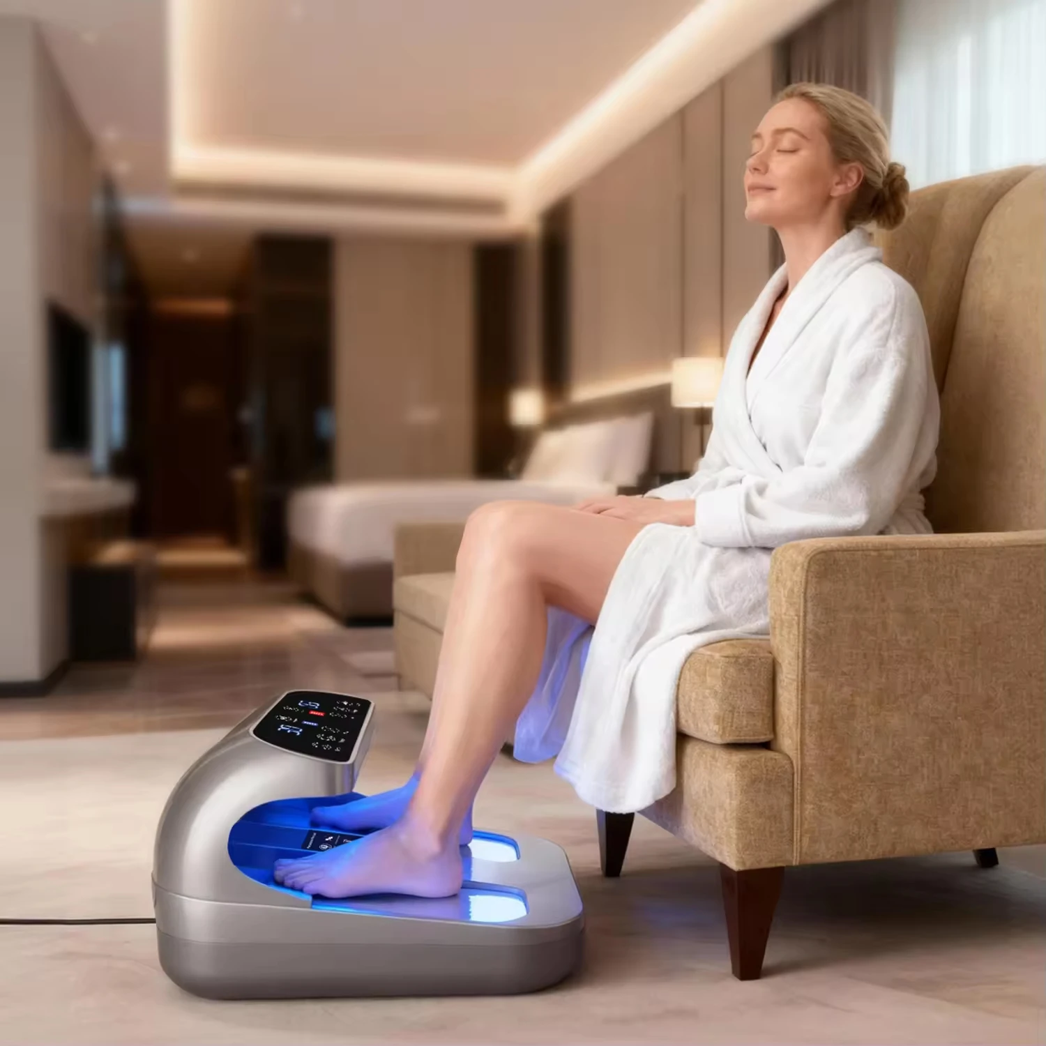 

Терапевтический прибор для ног Level 20 (красный и синий), 2-в-1, с функцией THz и Tera Care, для спа-процедур, с импульсным массажем для стимуляции подошв стоп