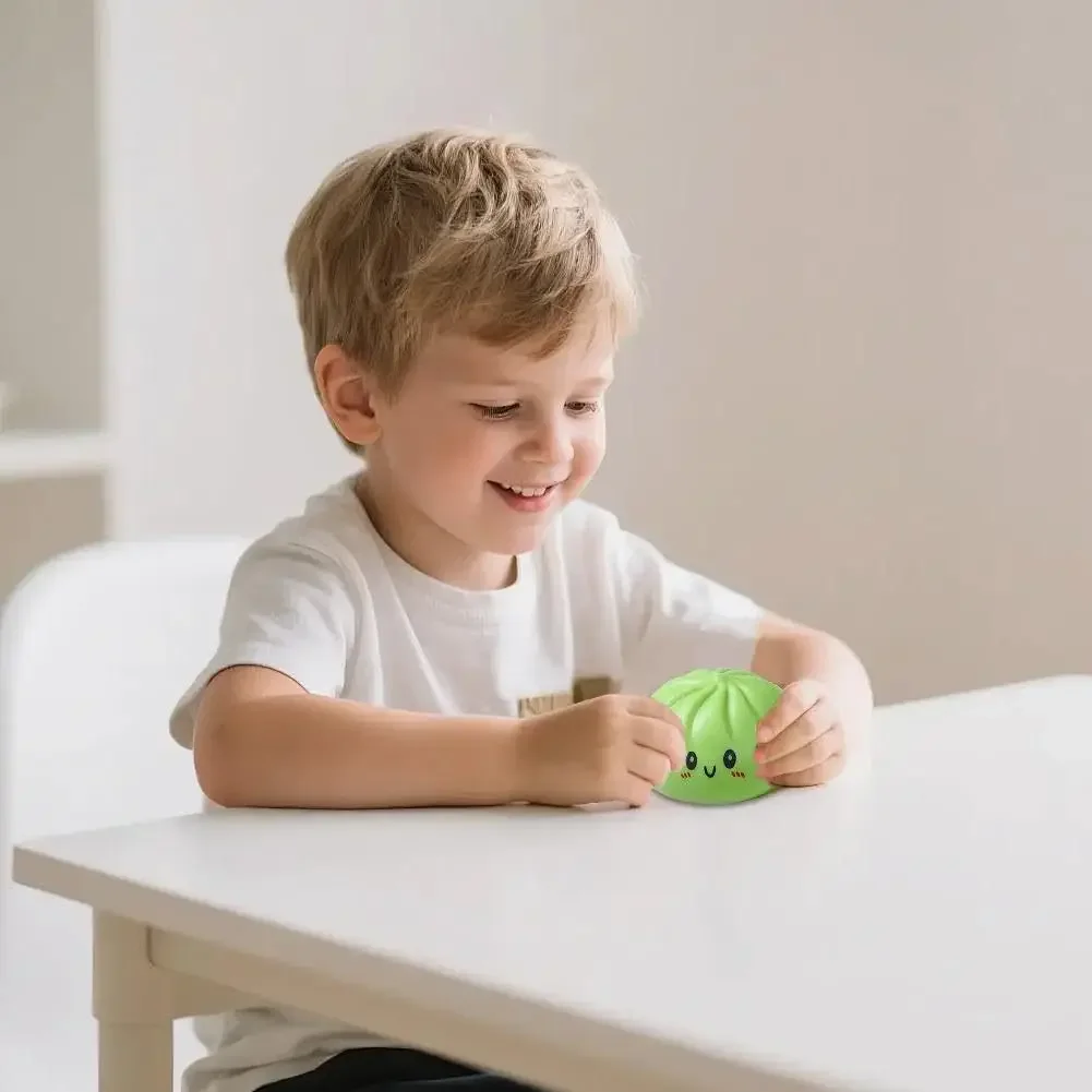 New 9 Styles Glitter Dumpling Glitter Dumpling Squishy with Box Dumplings Sensory Squeeze Toy for Stress Relief