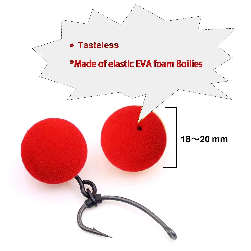 18～20mm Eva Bullets for Air Toy Guns Fishing Bait Boilies Pop Up Hair Rig Fishing Big Hook Floating Accessories