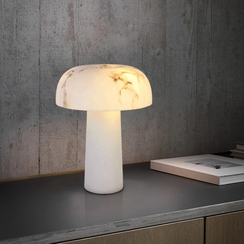 Designer Luxury Spain Imitation Marble Table Lamp Living Room Bedroom Bedside Restaurant Study Hotel