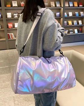 Grand sac de sport brillant, sac à bandoulière étanche pour voyage et loisirs, tapis de Yoga, bretelles multi-poches, sac d'entraînement de sport et de Fitness