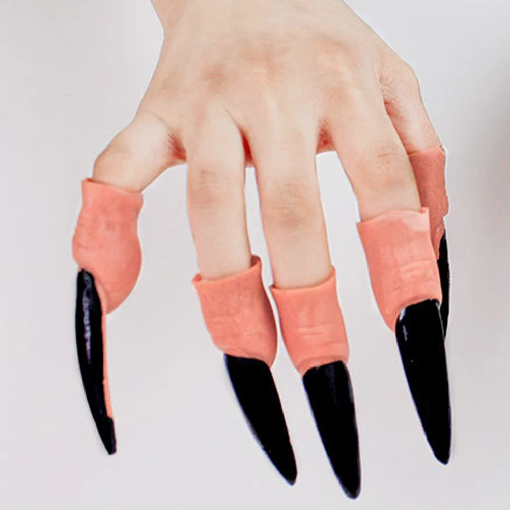 

Witch Nails Halloween Masquerade Props Finger for Fingernails Party Supplies Fake Fingers False