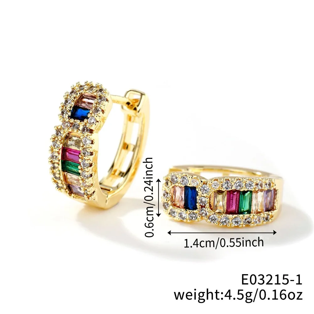 

KITYKISS European and American retro style turquoise and diamond ear cuffs, niche colorful hoop earrings for women.