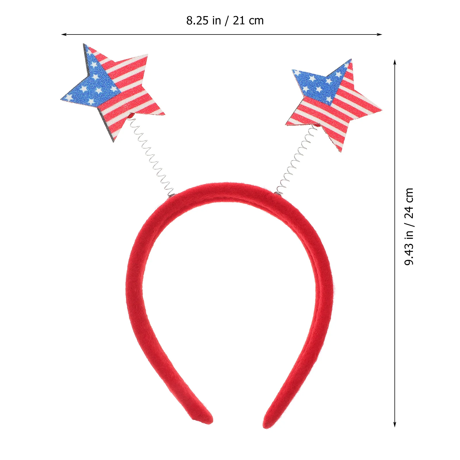 

KAILIKETIY 3pcs Headband Hair Hoops Comfortable Patriotic Flag Bands for Memorial Day Baby Hair Ties Blush Decor Metal Favor