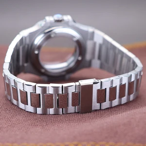 Sapphire Crystal Watch Cases, Armbänder Teile, Waldweichungsbewegung, modifizierter Nautilus Seiko NH34 NH35 NH36 38, 39,5 mm Hauptverkäufe Saphirglas für Seiko - №3