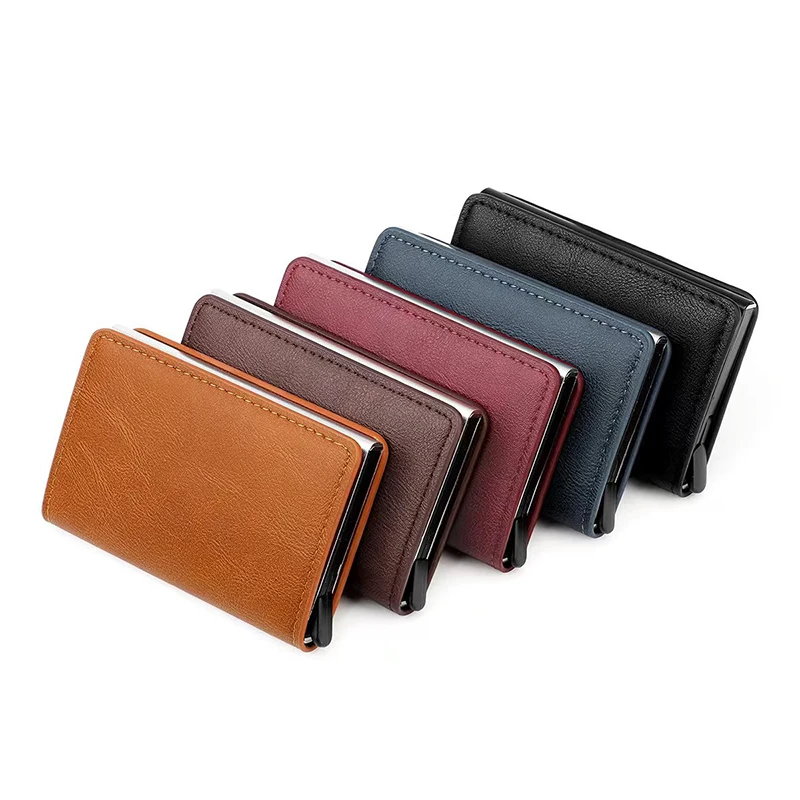 Rfid Credit Card Holder Men Wallets Bank Cardholder Case Small Leather Slim Thin Magic Mini Wallet Smart Minimalist Wallet  2023