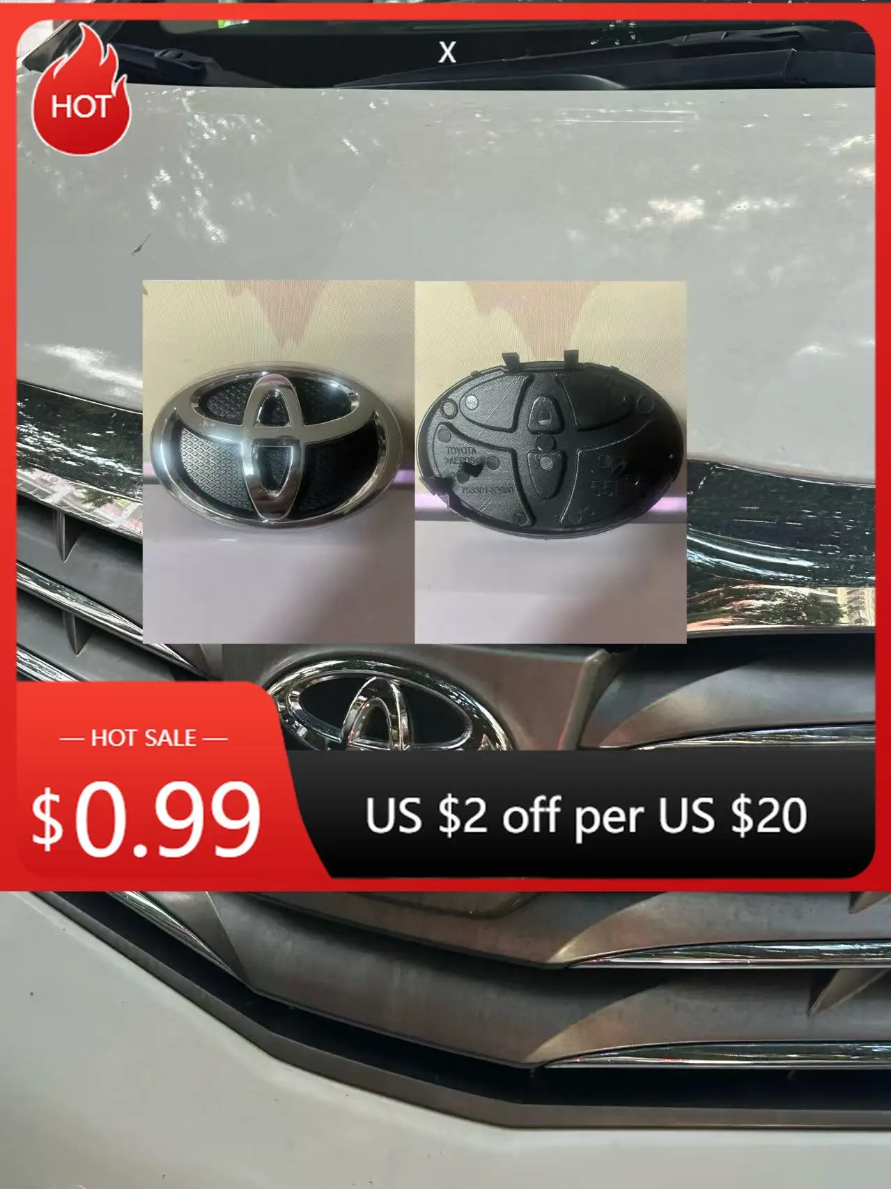 

Для Toyota 2026 Горячие колпаки ступицы, прямая замена эмблемы передней решетки для Toyota Yaris 2006-2011 года — идеально подходят, восстановление вашего автомобиля