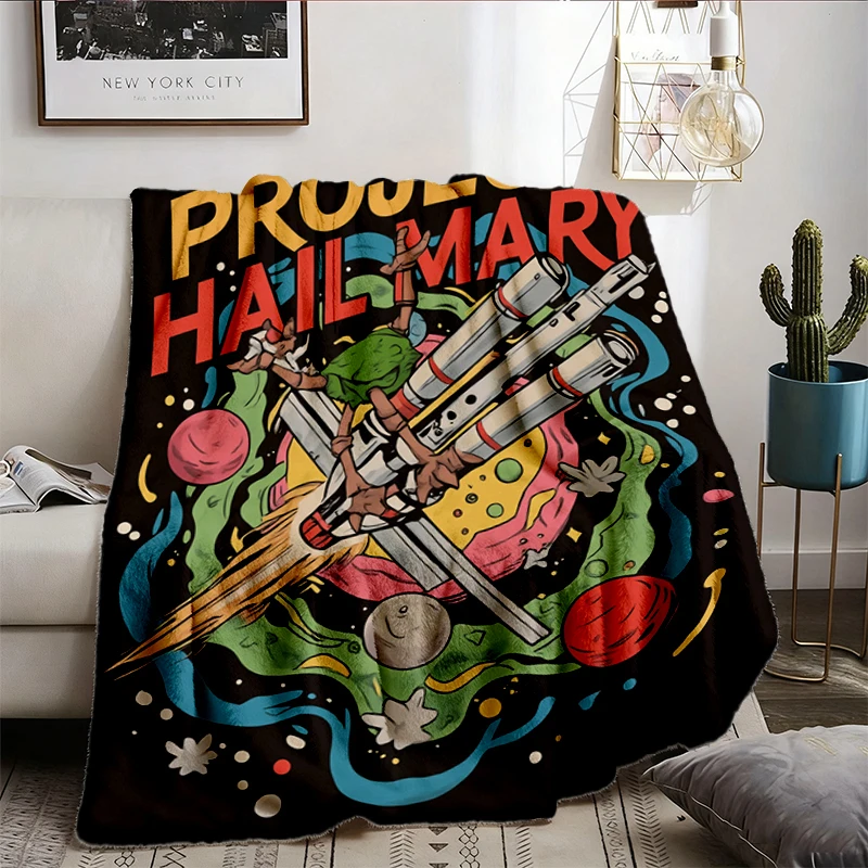 Project Hail Mary Book Two Sided Flannel Blanket, Rocky Amaze, Sci-Fi Book Lover Flannel Throw