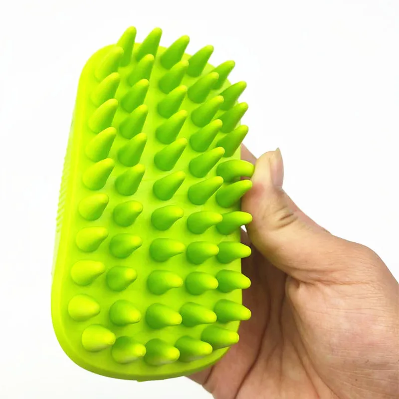 Silicone Soft Dog Cat Bath Massage Brush Pet Bath Artifact