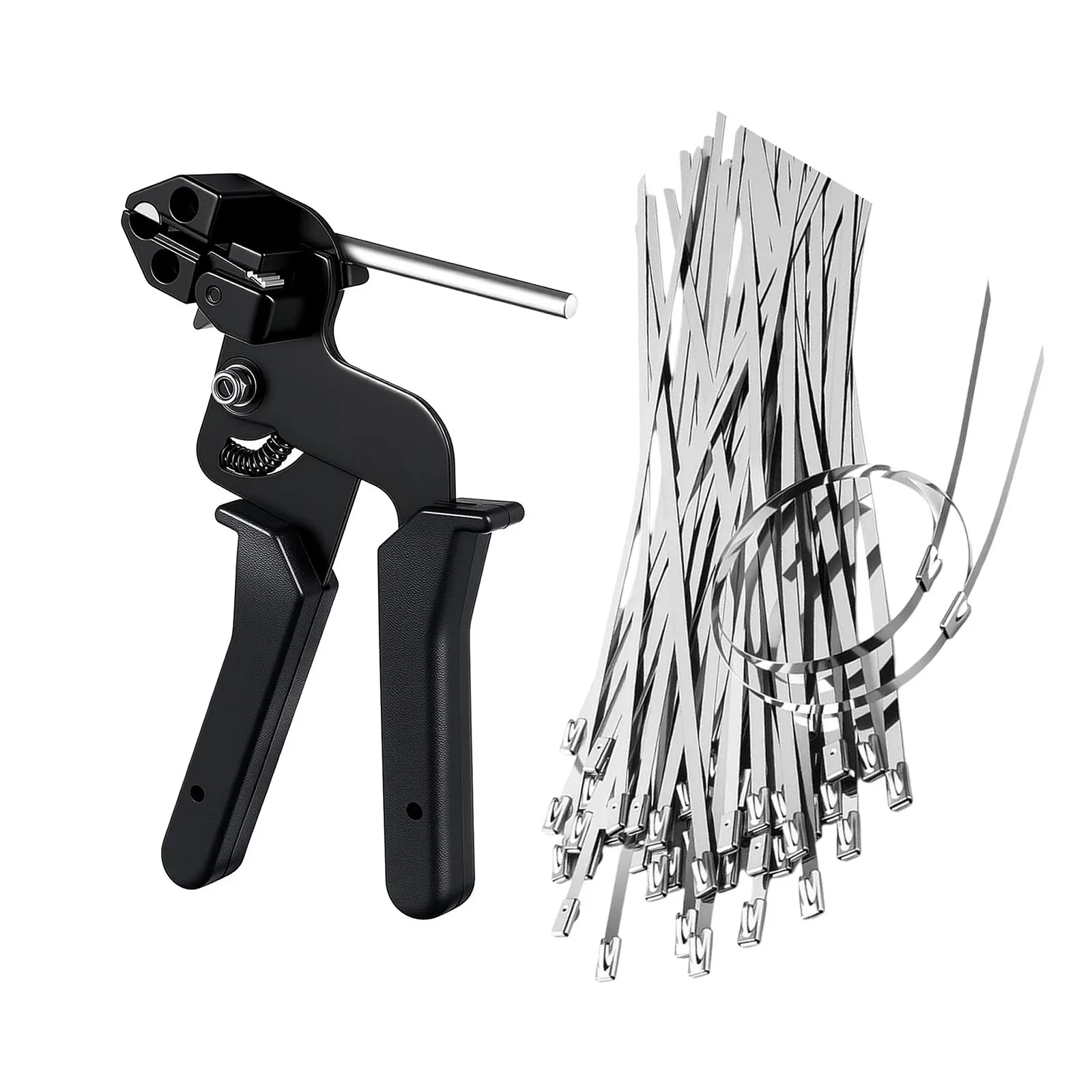 For Steel Tie Gun Fastener 100pcs Stainless Steel Zip Ties 7.87in Installation