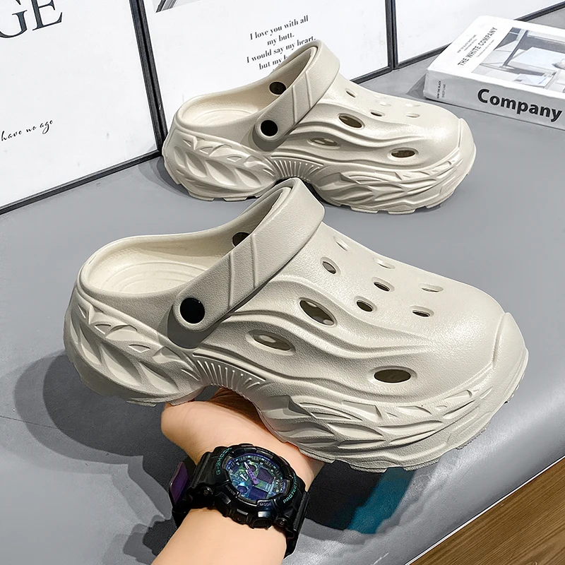 Sommer-Oberbekleidung für Herren und Damen, rutschfeste, geruchshemmende Zehensandalen mit dicker Sohle für Paare, lässige Strandpantoffeln – Detail 17
