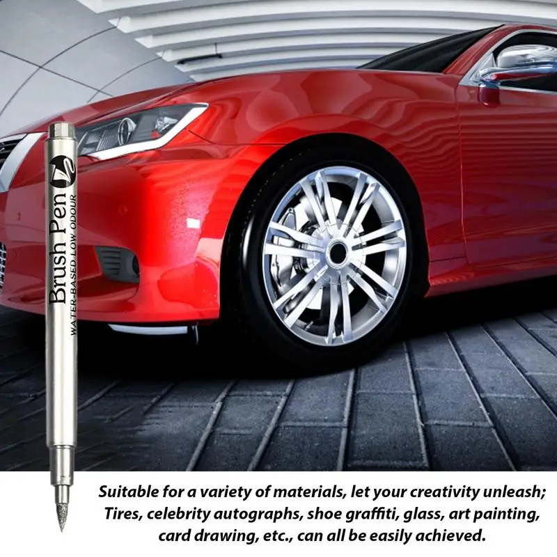 Золотой маркер для краски Серебряный маркер с двойным наконечником Золотая ручка для ярких цветов для художественной живописи обуви Doodle Glass ﻿