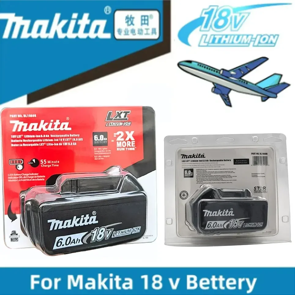 100% Original Makita 6Ah/5Ah/3Ah for Makita 18V Battery BL1830B BL1850B BL1850 BL1840 BL1860 BL1815 Replacement Lithium Battery