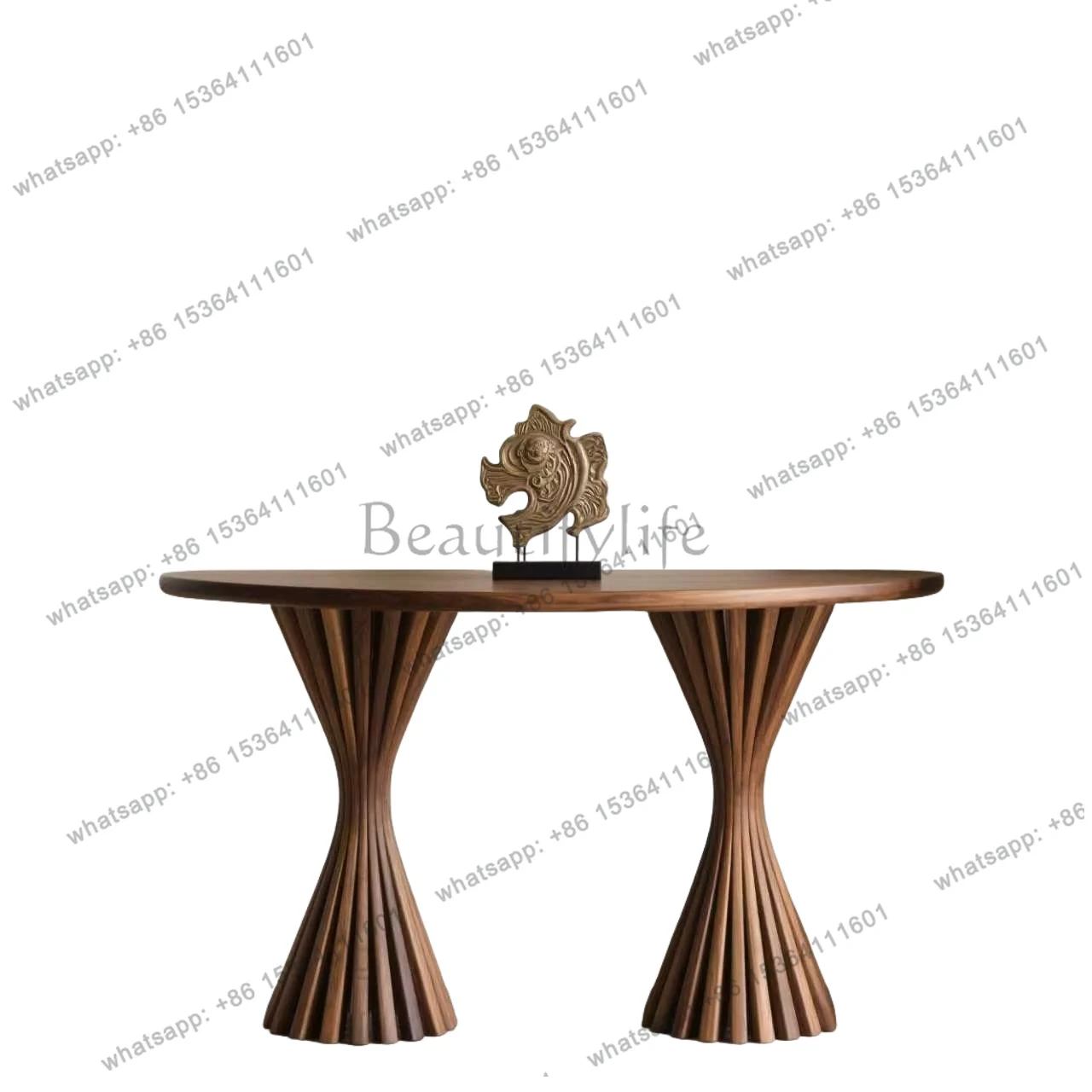 

Household Living Room Solid Wood Entrance Table Modern Simple Wall Entry Shelf Villa Living Room