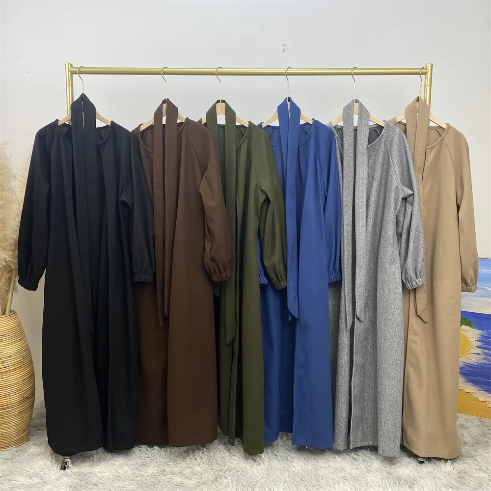 Jilbabs Prayer Clothes Women Islamic Abaya Attached Scarf Dubai Turkish Muslim Dress Casual Hijabi Modest Outfits