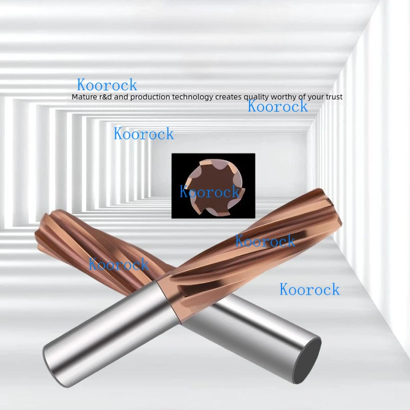 Precision Nano-Coated Tungsten Carbide Spiral Reamer, Extended Straight Shank CNC Deep Hole Reaming Tool, Custom Hardened Reamer