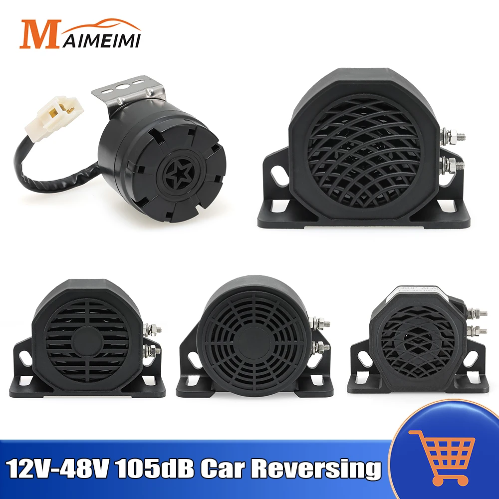 12V-48V Reversing Alarm 105dB Car Reversing Buzzer Sound Alarm Truck Backup Alarm Engineering Forklift Waterproof Warning Horn