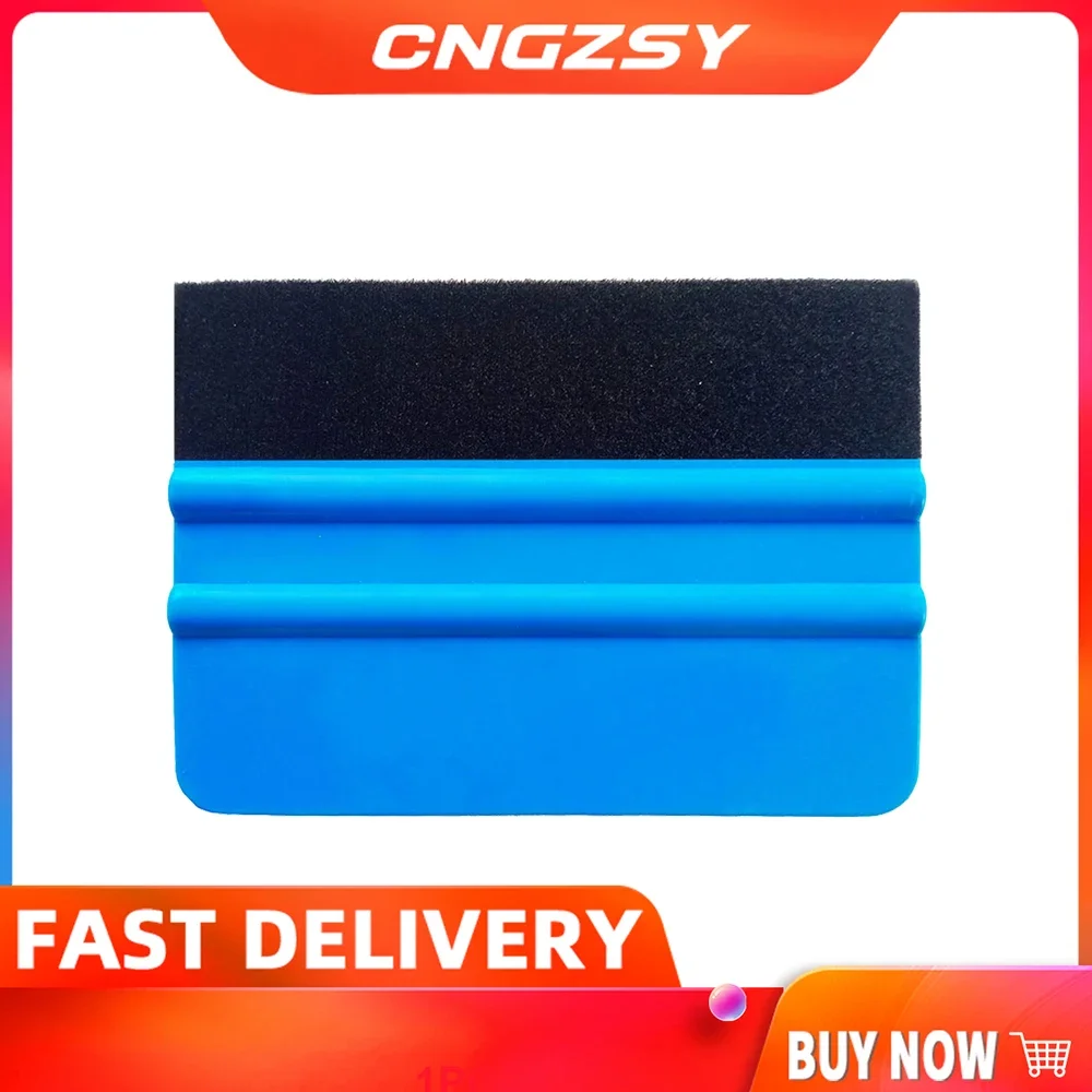 

Car Sticker Film Tool Vinyl Blue Plastic Scraper Squeegee With Soft Felt Edge Window Glass Decal Applicator Tint Squeegee A02