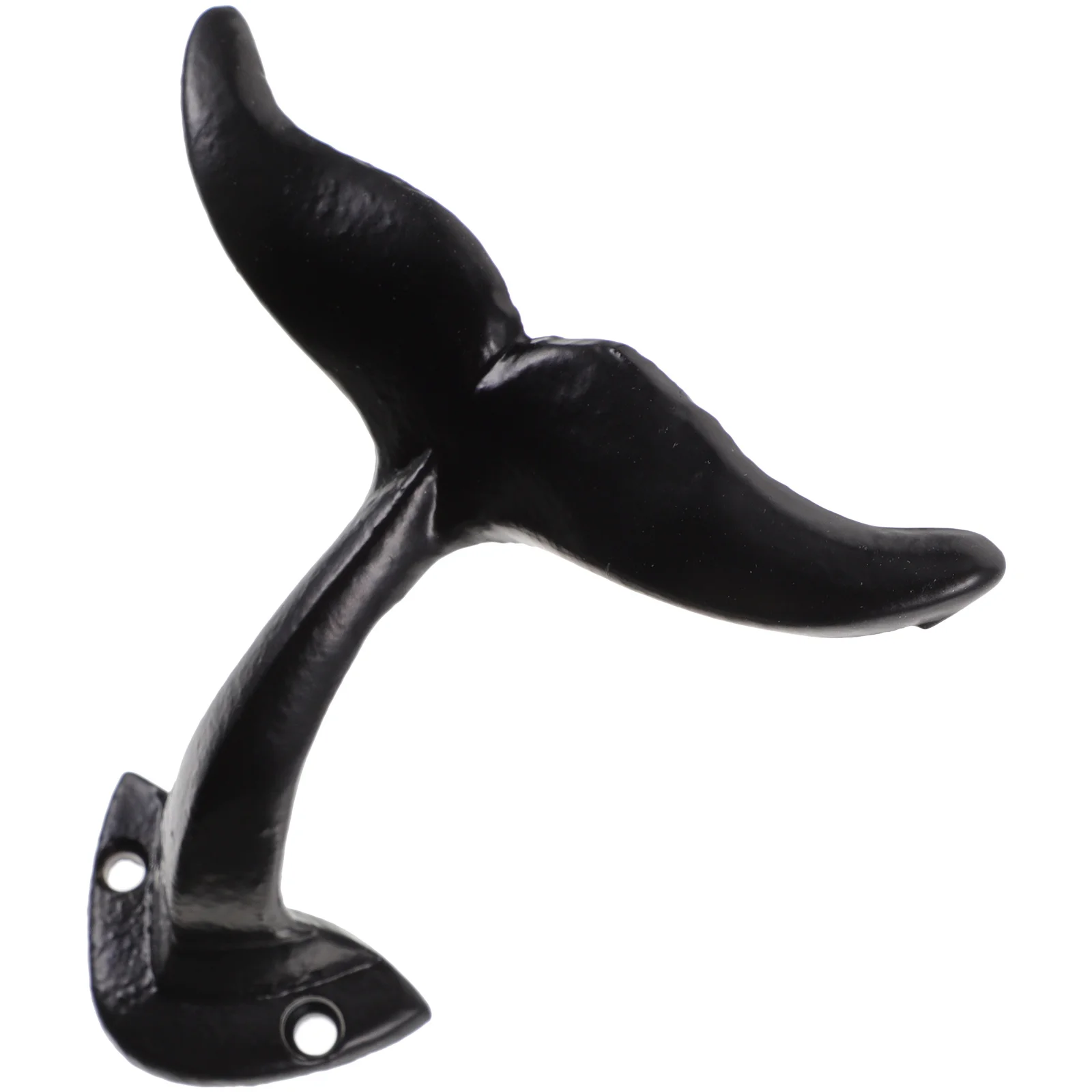 

Whale Tail Hook Wall Hanging Iron Hooks Black Smooth Surface Retro DecorativeHooks For Clothes Umbrella Hat Scarf
