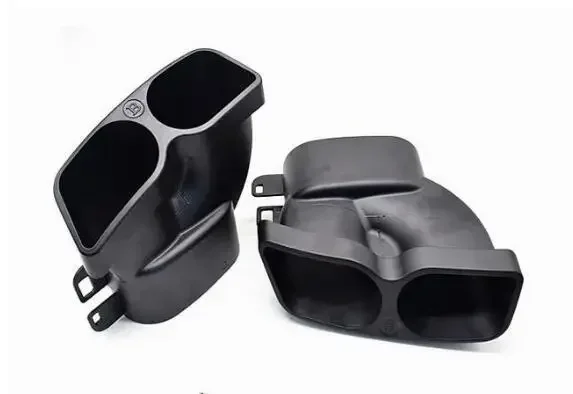 Rear Bumper Diffuser & Exhaust Tips For Mercedes Benz W222 S63 AMG 2014-2017 Trunk Door Lip Spoiler Carbon Fiber(With Light )