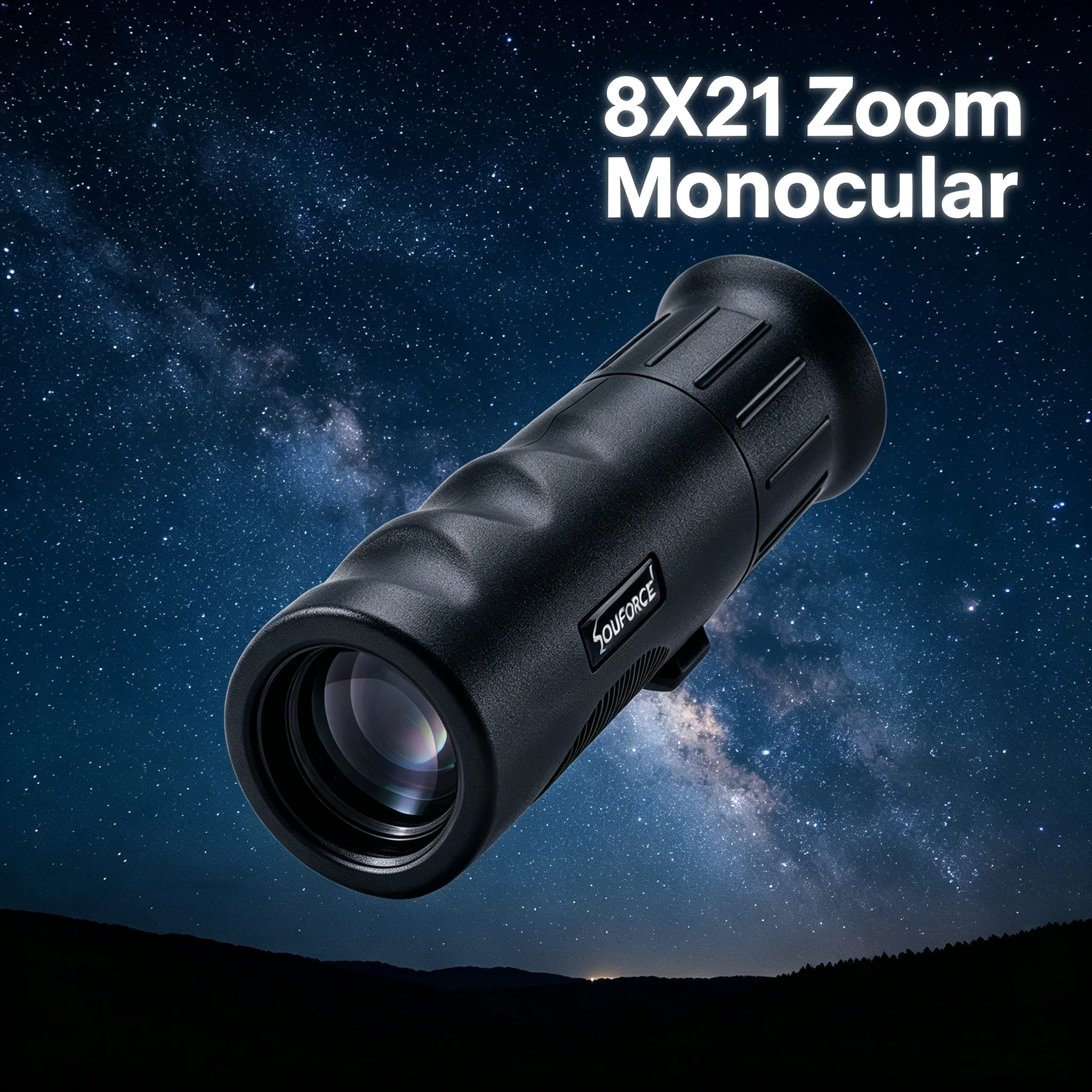 Image of 8X21 HD Monokular-Teleskop Mini Tragbares Handy-Teleskop mit Halterung für Outdoor-Camping, Jagd und Vogelbeobachtung