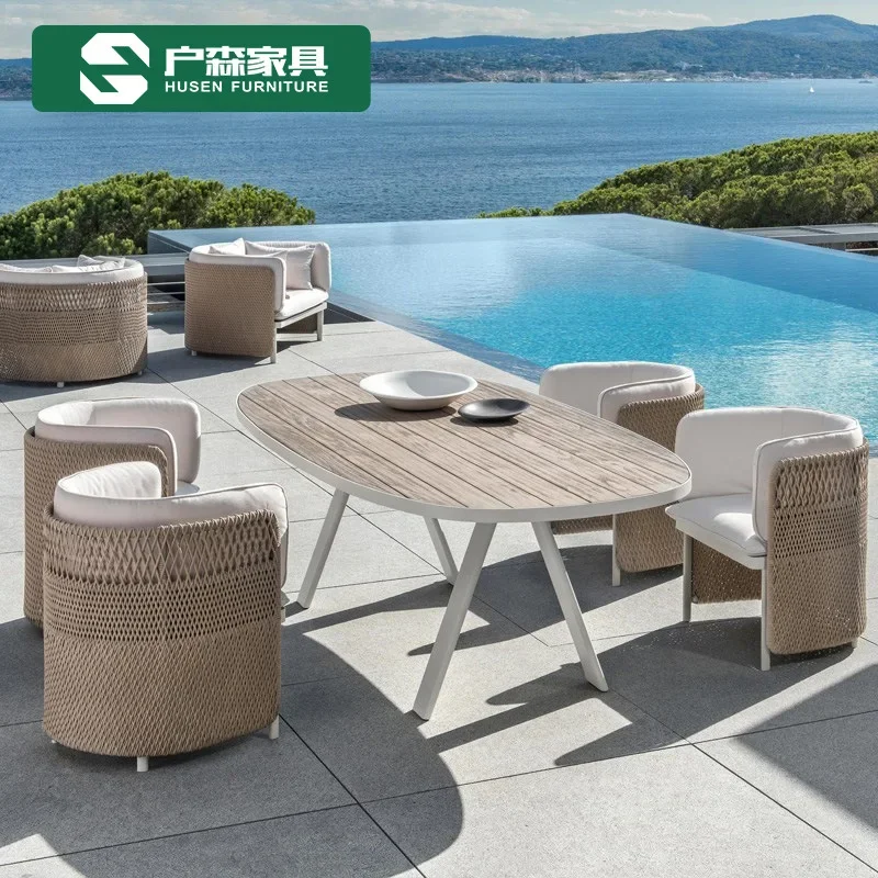 Outdoor furniture sofa rattan chair balcony living room courtyard villa three-piece leisure coffee table indoor and outdoor