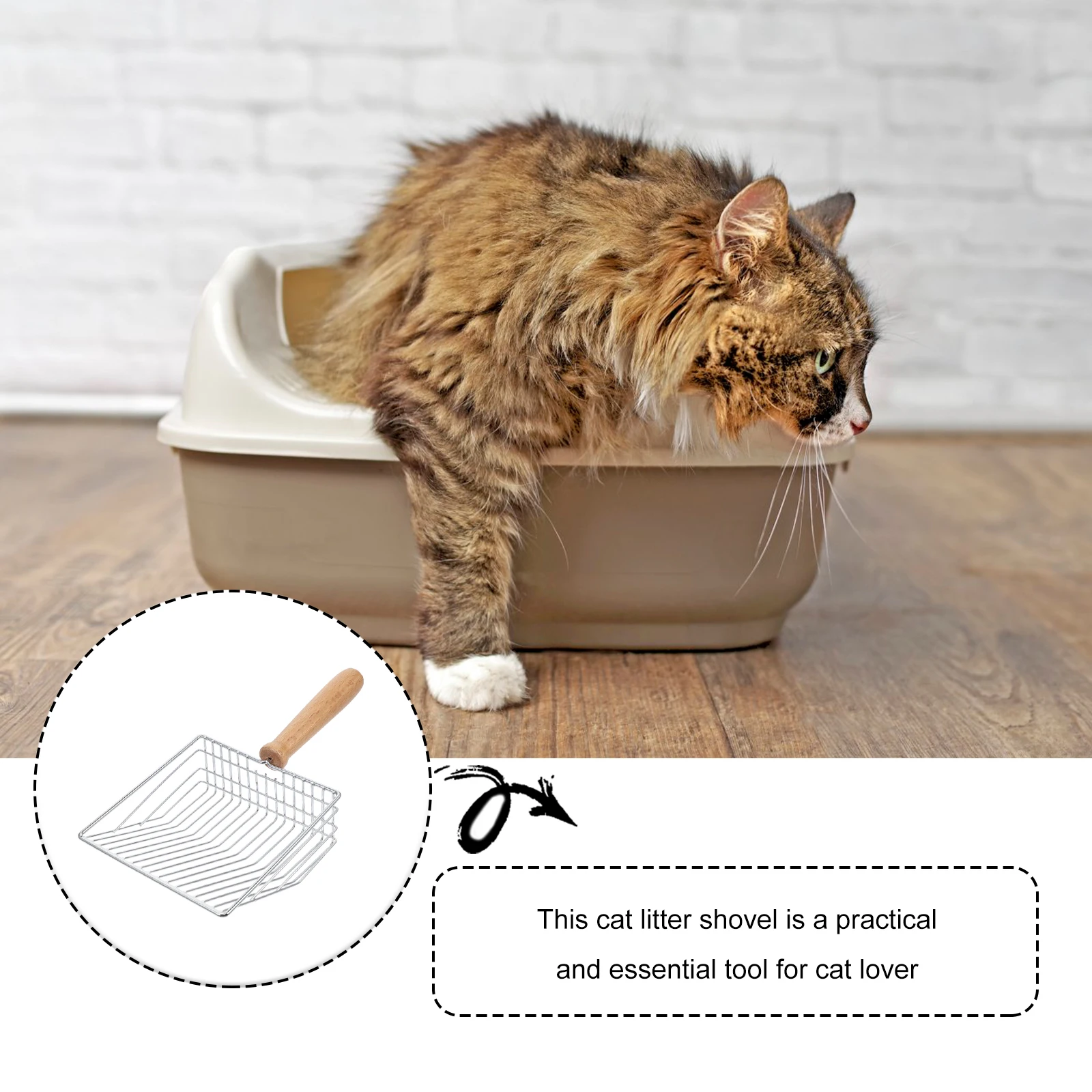 

1Pc Professional Cat Litter Scoop Lightweight Cat Sand Shovel Perfect Gift for Pet Lover