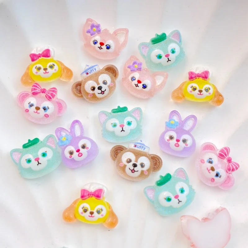 50Pcs New Mixed Nail Art Resin Cartoon Monkeys, Cats, Rabbits Designer Charms Rhinestones DIY Craft For Nail 3D Decorations